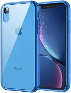 JETech Case for iPhone XR 6.1-Inch, Non-Yellowing Shockproof Phone Bumper Cover, Anti-Scratch Clear Back (Blue)