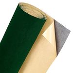 BENECREAT 2mx40cm Dark Green Self Adhesive Velvet Flock Liner Velvet Fabric for Jewelry Drawer Craft Fabric Upholstery Peel Sticker(0.6mm thick)