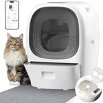 LALAHOME 80L Auto Refill Self-Cleaning Litter Box AI Self-Refilling Robot Automatic for Multiple Cats(3-20lb) - Rake Design ScoopFree, Safety Sensors, Anti-Leakage, Odor Control, 5G WiFi App, XL
