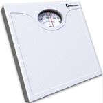 Adamson A22 Bathroom Scale for Body Weight - Up to 260 LB - New 2024 - Anti-Skid Rubber Surface - Analog Bathroom Weight Scales - Affordable - Durable with 20-Year Warranty - White