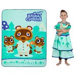 Franco Kids Bedding Super Soft Micro Raschel Blanket, 62 in x 90 in, Animal Crossing