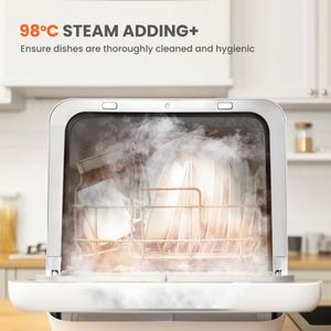 COMFEE Tabletop Dishwasher – Compact White Countertop Dishwasher
