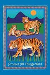 Toland Home Garden 119838 Protect Tiger Flag, Garden (12.5" x 18"), Double Sided for Outdoor House Yard Decoration