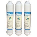 Aqua Quality Under Sink Replacement in Line Water Filters | Also Suitable as a Replacement for External Fridge Water Filters, Plumbed in Water Cooler Filters, and More. (3 Pack)