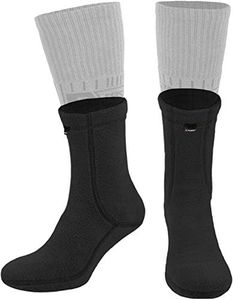 281Z Hiking Warm 6 inch Liners Boot Socks - Military Tactical Outdoor Sport - Polartec Fleece Winter Socks (Medium, Black), Black