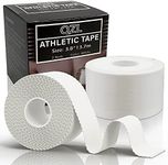 Athletic Tape - QZL 2 Rolls Sports Tape - Hockey Tape - No Sticky Residue & Easy to Tear - for Bat, Lacrosse/Hockey Stick, Lifters, Climbers & Boxing - Sports Athletes & Crossfit Medical Tape