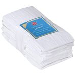 J. Adler Commercial Grade Flour Sack Towels | 100% Natural Cotton, 6 Pack, 18 x 28 Inches, White | Low Lint Kitchen Dish Towel for Exceptional Absorption | Bleach-Safe, Bar Wipe, Tea Towel, Restaurant and Cleaning Towels