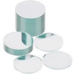 Belle Vous Round Wall Mirror Tiles (50 Pack) - 7.5 cm / 2.95 inches - Mirror Glass Tiles for DIY Projects, Crafts & Home Decoration - Mosaic Decor Mirrors for Living Room & Bedroom