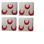 OJ Big Size Maratha Chandrakor Bindi Teeka Marathi Maharashtrian Tilak Tikka Koli Red Color For Womens Girls & Boys Traditional Forehead bindi Size 8 Pack of 4