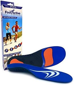 FOOTACTIVE SPORT – Plantillas Deportivas de Alto Impacto, de Longitud Completa Con Soporte Avanzado Ortopédico de Arco. Comodidad y Absorción de Impactos M AZUL (42/43 EU)
