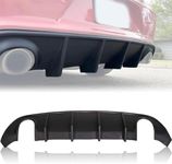 KUAFU Rear Diffuser Compatible with 2015-2023 Dodge Charger Scat SRT Daytona GT R/T Non-Widebody Models Valance Rear Bumper Lip Splitter Spoiler Diffuser Black