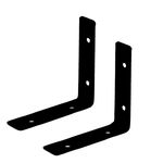 Metalick Wall Bracket L Shape with Screws, (Set of 2) Wall Floating Shelf Bracket, Iron Shelf Brackets, Metal Shelf Bracket, Modern Shelf Bracket (4" x 4")