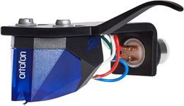 Ortofon 2M Blue Premounted - 2M Blue Pickup Mounted on SH-4 Black Headshell | Easy Mount on S-shaped Tone Arms | Blue/Black