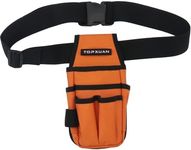 TOPXUAN Tool Belt Organizer,Hand Tools Pouches With Webbing Belt Multi-Purpose for Electrician Carpenter Construction Orange