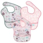 Bumkins SuperBib, Baby Bib, Waterproof, Washable Fabric, Fits Babies and Toddlers 6-24 Months - Love You Bunches (3-Pack)