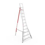 Henchman Professional Tripod Ladder - 12ft/3.6m Platform Height 9ft/2.7m (HPTRI-12). Free Rubber Feet to Allow The Ladder to be Used Indoors or on Hard Surfaces.