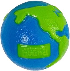 Outward Hound by Planet Dog Orbee-Tuff Planet Ball Blue/Green Treat-Dispensing Dog Toy, Medium