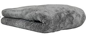 Auto Hub Heavy Microfiber Cloth for Car Cleaning and Detailing, Double Sided, Extra Thick Plush Microfiber Towel Lint-Free, 800 GSM (Size 40cm x 40cm)/Pack of 1, Color:- Grey