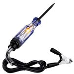 WINAMOO Test Light Automotive, 6V-12V-24V Circuit Tester with for Continuity Voltage Electrical Fuse Tester, Car Electric Pen ABS Handle Sharp Probe&Alligator Clip Sedan, SUV, RV, Truck