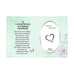 In Loving Memory Photo Frame 10cm x 15cm | Thinking of You Gifts | Memorial Gift | Memorial Photo Frame with a Loving Message - In Loving Memory Picture Frame, Photo Size 4" x 6" (Grandad)