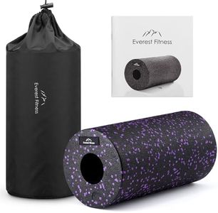 EVEREST FITNESS Rodillo fascial de 30 cm in Negro/Morado de dureza media