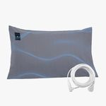 VAJOOCLL Grounding Pillow Case Silver Conductivity Grounding Pillowcase for Sleeping Grounding Pillowcase with Grounding Cord(20x30Inch)