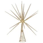 Glittered Goldtone Burst 15 x 14 Wire Decorative Tree Topper