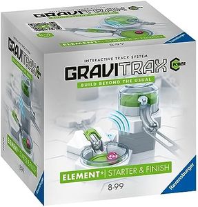 Ravensburger - Gravitrax POWER - Eléments Starter & Finish - 26810 - Jeu de construction STEM - Circuits de billes créatifs - Fonction électronique - Enfants de 8 ans et plus - Version française