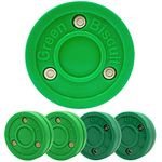 Combo Green Biscuit Passing+Shooting Training Pucks (4 Pucks 2 Pass + 2 Snipe)