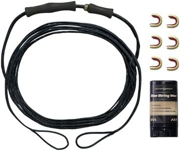 Helixpoint Archery Recurve Bow String Dyneema Bowstring 12-14-16 Strands, 50"-70" Recurve Bows, Includes 6 Brass Buttons & 1 Stick Wax for Archery Maintenance (14 Strands, AMO 54" (Actual Length 51"))