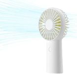 JISULIFE Handheld Fan, 4000mAh Small Portable Fan, Personal USB Rechargeable Pocket Fan [4-16H Working Time] Battery Operated Hand Fan with 3 Speeds for Outdoor/Travel, Summer for Men Women-White