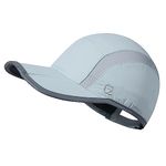 GADIEMKENSD Baseball Cap Nylon Running Cap Outdoor Sports Hat for Men Women Adjustable Quick Drying Reflective Foldable UPF50+ Breath Mesh Water Repellency Race Performance Lightweight Light Blue