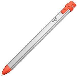 Logitech Crayon Digital Pencil for all iPads (2018 releases and later) with Apple Pencil technology, anti-roll design, and dynamic smart tip.