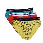 U.S. Polo Assn. Boy's Mid Rise Cotton Spandex IKBB Briefs - Pack Of 3 (ASSORTED XL)