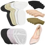 12 Pairs Heel Grips Liner, AIFUDA High Heel Pads High Heel Forefoot Cushions Inserts for Loose Shoes, Foot Care Protection