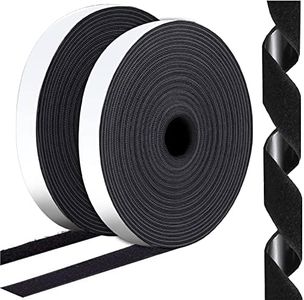 1 Inch x 82 Feet Black Hook Loop Strips with Adhesive Heavy Duty, Multi-Purpose Hook and Loop Tape, Double Sided Hook Loop Rolls, Picture Hanging Strips, Bulk Sticky Straps Wall Hanging Strips