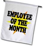 3dRose fl_193315_2 Employee of The Month Garden Flag, 18 by 27"