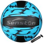 Senston Volleyball Waterproof Beach Soft Blue Volleyball for Indoor/Outdoor Play, Game,Training Official Size 5 - Microfiber