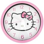 Accutime Hello Kitty Face Pink Colorway Wall Clock, HK3059