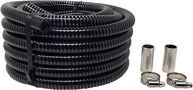 RV Sewer Hose Extension for The Sewer Solution 3/4" Diameter Sewer Hose System, 50 FT Length Flexible PVC Tubing, 2 Couplers and Worm Gear Clamps Included, Made in USA