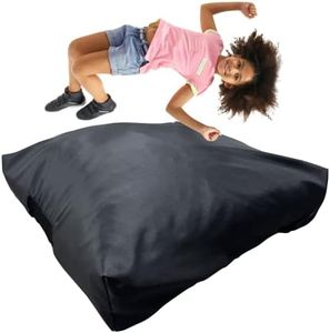 FoamTouch Black Crash Pad with Foam Blocks for Kids and Adults - Therapeutic Sensory Pad with Water Resistance Cover - 60" x 60"