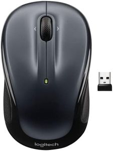 Logitech M325s Wireless Mouse, 2.4 GHz with USB Receiver, 1000 DPI Optical Tracking, 18-Month Life Battery, PC / Mac / Laptop / Chromebook - Dark Silver