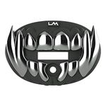 Loudmouth Football Mouth Guard - 3D Chrome Beast Football Mouthpiece, Fits Adult & Youth Ages 5+, Football Accessories Mouth Guard (3D Beast - Chrome Black/Silver)