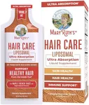 MaryRuth Organics Hair Growth Vitamins, Sugar & Gluten Free, Liquid Hair Vitamins with Vitamin D3, Vitamin E Biotin Hyaluronic Acid, Selenium for Hair & Skin Care Vegan, Non-GMO, 14-0.5 Fl Oz Pouches