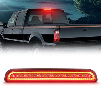 CAFOPAR LED Third 3rd Brake Light, fit for 1992-1997 Ford F150 F250 F350, High Mount Stop Light Red/White Rear Cargo Light,Smoked Lens