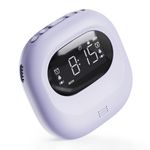 Wireless Alarm Clock Bed Shaker for Bedrooms - Dual Alarms, 5 Volume Levels and 3 Adjustable Vibrating Shaker, Portable Travel Clock with 3 Alarm Modes, Rechargeable Battery, Child Lock, LCD Backlight