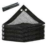 ColourTree 30% Black Shade Cloth, 10FT x 12FT Mesh Tarp, UV Resistant Netting with Upgrade Grommets for Plant Cover, Greenhouse, Chicken Coop, Barn, Kennel, Garden