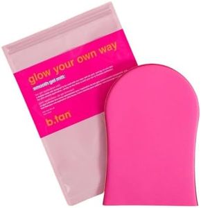 b.tan Face & Body Self Tanning Mitt | Glow Your Own Way Smooth Gel Glove - Sunless Tan Applicator, Streak-Free, Even Application, Double Sided, Reusable, Great for Cream, Lotion, Suncreen