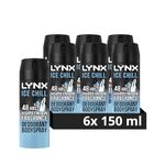 Lynx Ice Chill Aerosol Bodyspray 48 hours of odour-busting zinc tech iced mint & lemon deodorant 6x 150 ml