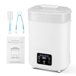 Baby Bottle Steriliser and Dryer, Large Size Hold 8 Bottles and Pacifiers, 4-in-1 Electric Steam Steriliser for Baby Bottles,Breast Pump Parts,Teething Toys,Milk & Food Warmer, Kills 99.9% of Bacteria